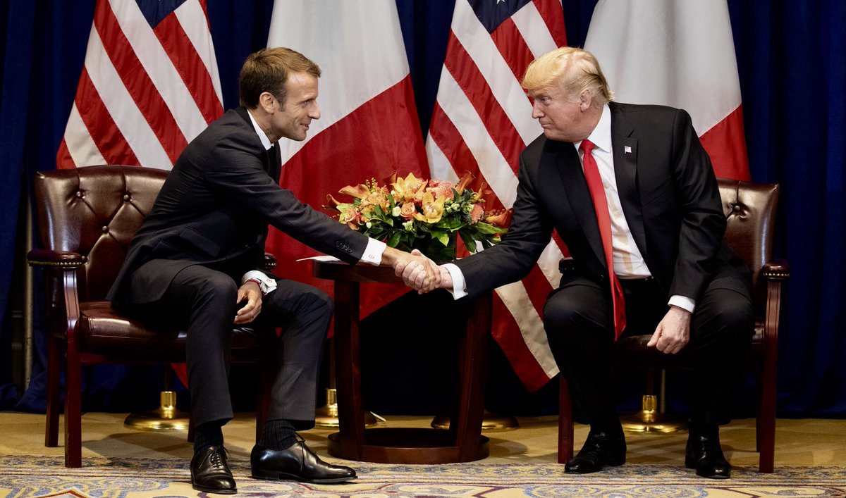 Donald Trump, Emmanuel Macron discuss Syria, Iran and trade