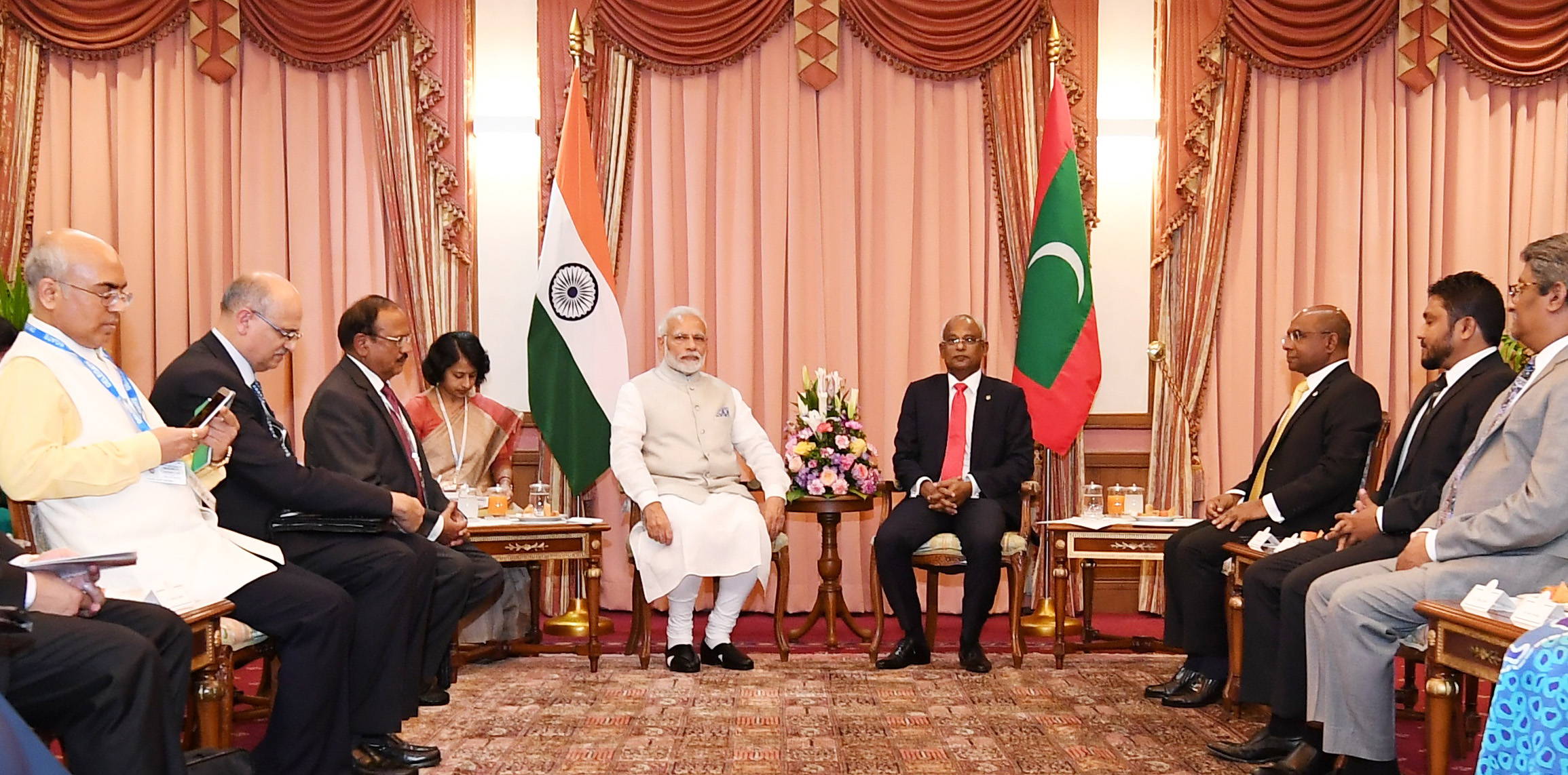 New Maldivian President Ibrahim Mohamed Solih hold talks with Narendra Modi