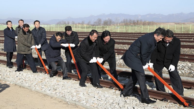 Koreas break ground on railways but sanctions block project