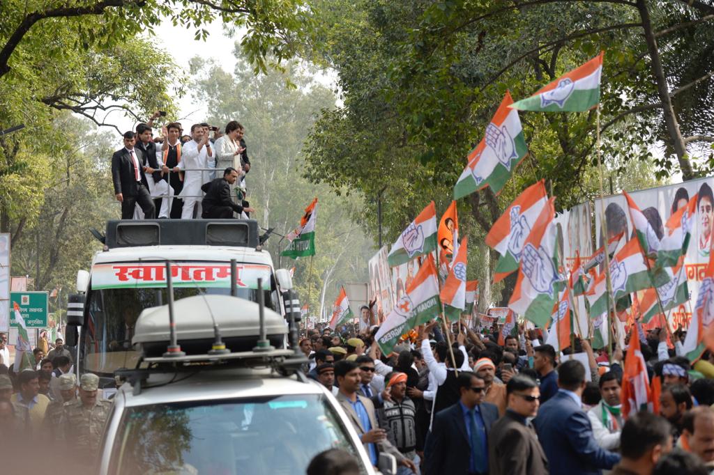 Priyanka Gandhi roars into Uttar Pradesh with roadshow to enthuse Congress workers