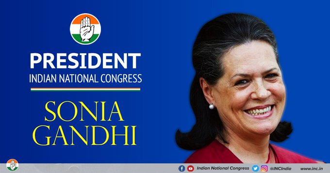 Sonia Gandhi named interim Congress chief