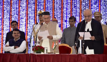 New Maharashtra Governor Bhagat Singh Koshyari takes oath in Marathi