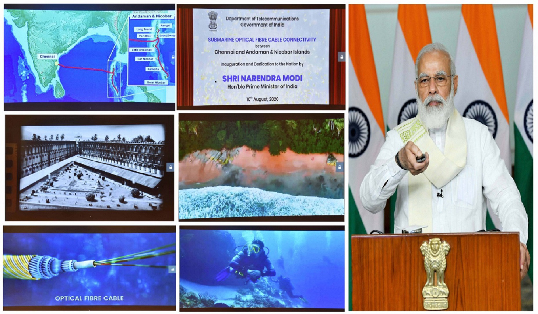 Narendra Modi launches submarine cable connectivity to Andaman & Nicobar Islands