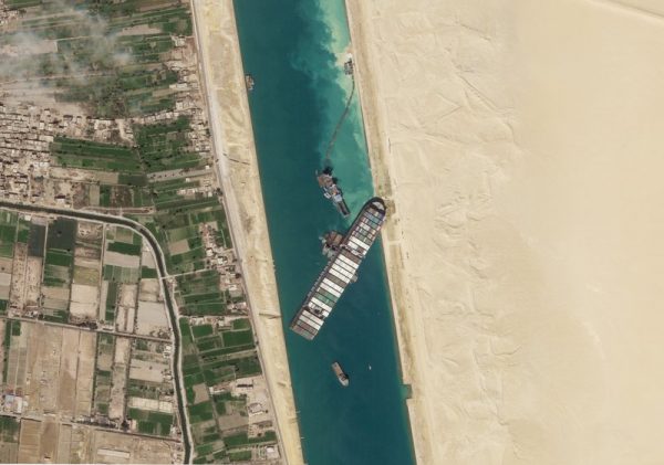 Ship ‘partially refloated,’ but still stuck in Suez Canal