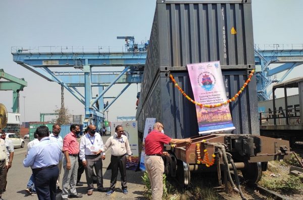 Successful trial run of double stacked dwarf container train to Jawaharlal Nehru Port