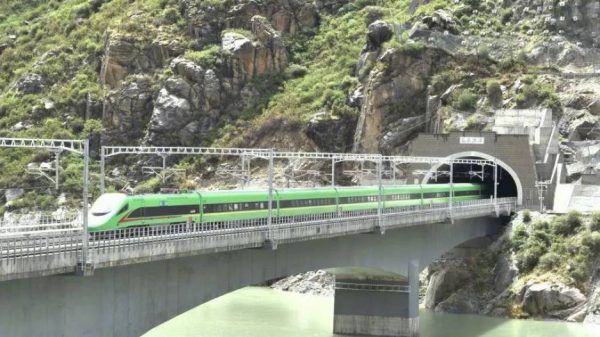 China launches first bullet train in Tibet, close to Indian border